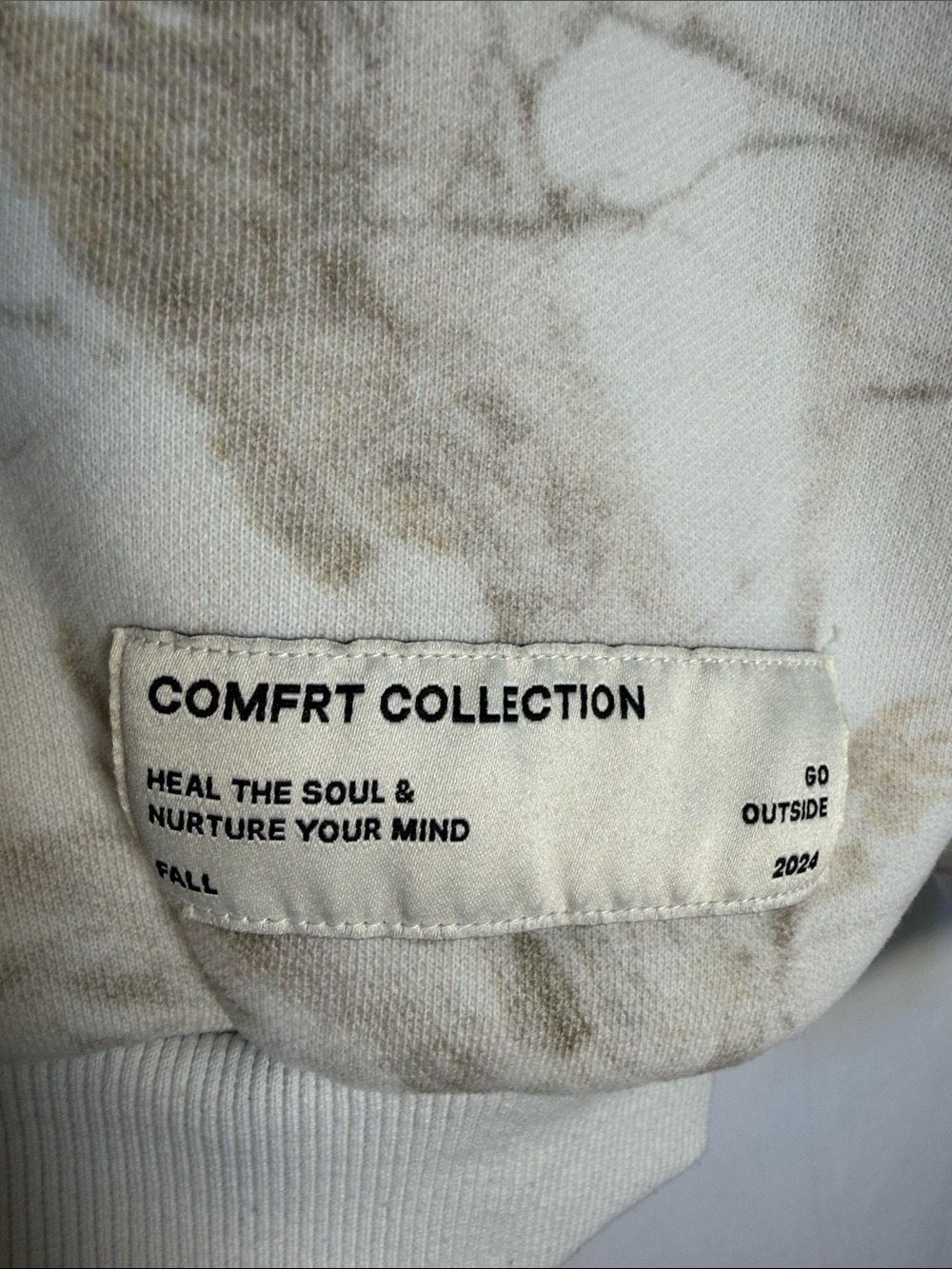Comfrt Cozy Camo Crew White Oak Crewneck Sweatshirt Size M Unisex Oversized Cozy - Picture 3 of 9